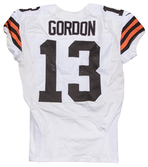 2012 Josh Gordon Game Used Cleveland Browns Road Jersey Used on 10/21/2012 (NFL-PSA/DNA)